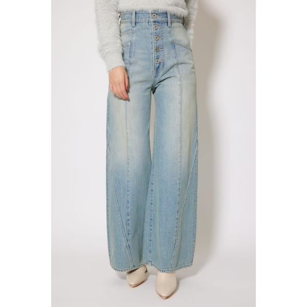 リエンダ（rienda）/フロントボタンデザインハイウエストデニムパンツ