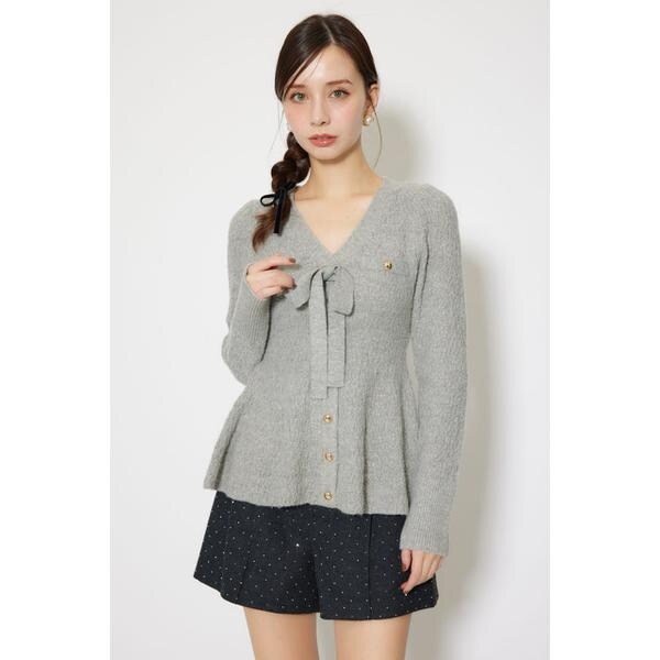【NEW】リエンダ（rienda）/2WAYペプラムニットカーディガントップス