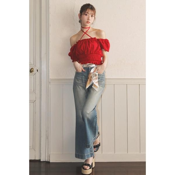 リエンダ（rienda）/【AKB48 千葉恵里さん着用】ブーツカットデニムパンツ