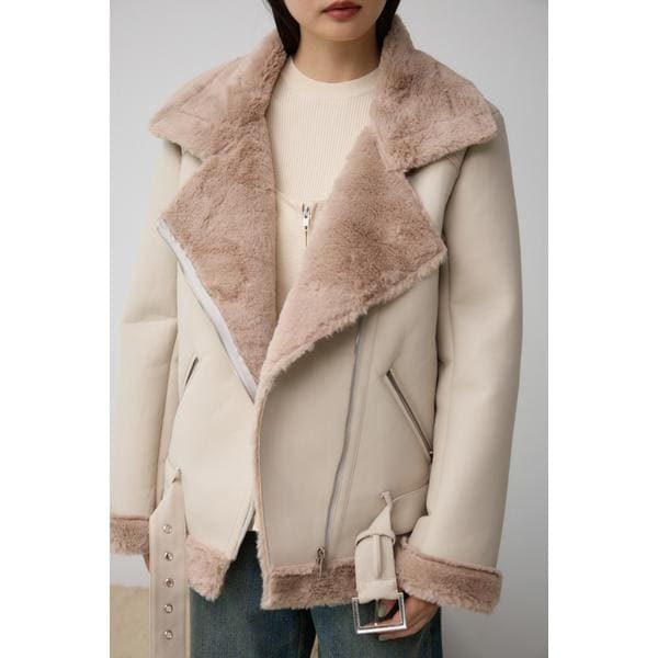 アズールバイマウジー（AZUL BY MOUSSY）/フェイクレザーB3ブルゾン