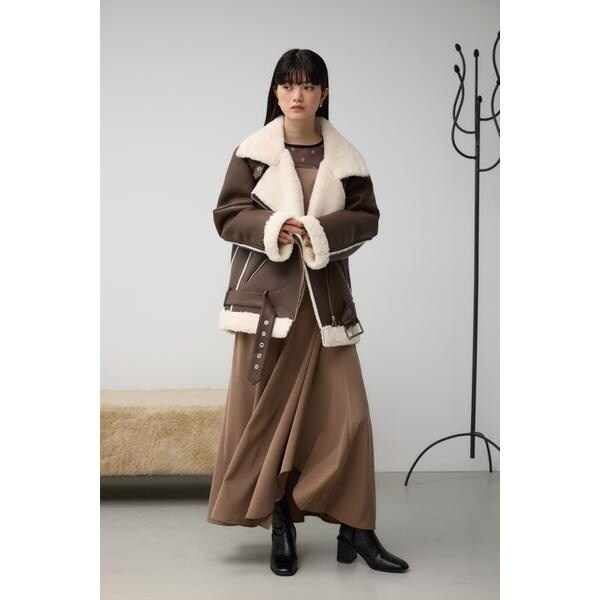 AZUL by moussy] [アズールバイマウジー] フェイクレザー B3 ブルゾン