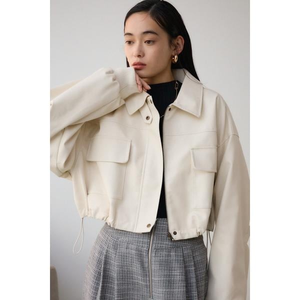 アズールバイマウジー（AZUL BY MOUSSY）/フェイクレザーショートブルゾン
