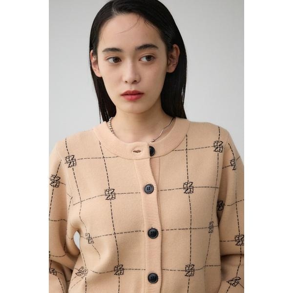 【NEW】アズールバイマウジー（AZUL BY MOUSSY）/2WAYAZジャガードニットカーディガンの通販は
