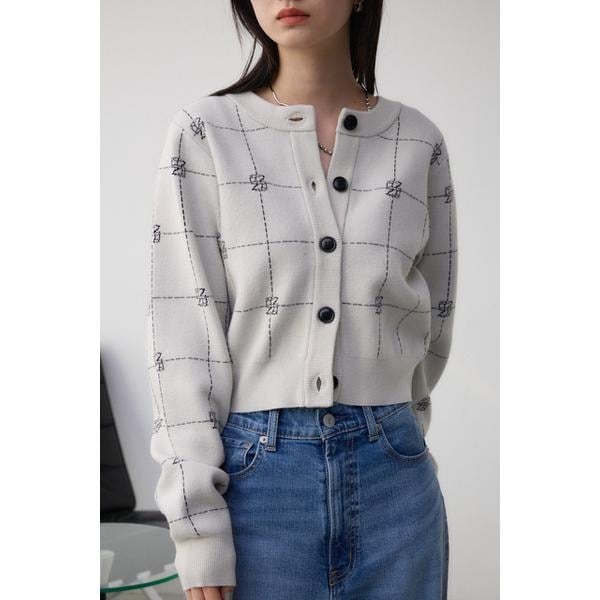 【NEW】アズールバイマウジー（AZUL BY MOUSSY）/2WAYAZジャガードニットカーディガンの通販は
