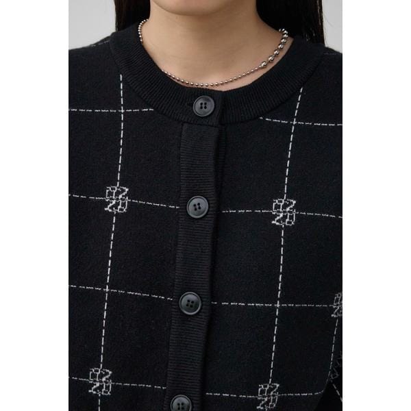 【NEW】アズールバイマウジー（AZUL BY MOUSSY）/2WAYAZジャガードニットカーディガンの通販は