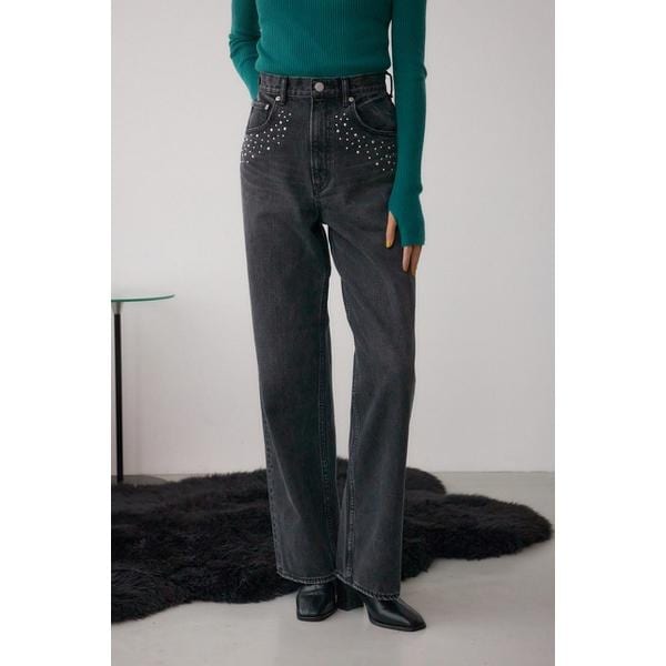 アズールバイマウジー（AZUL BY MOUSSY）/AZUL DENIM スタッズワイドデニム