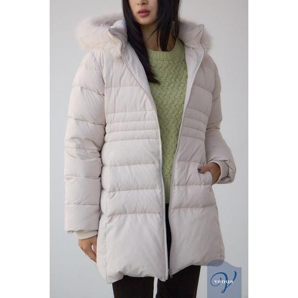 【NEW】アズールバイマウジー（AZUL BY MOUSSY）/VENUS フードファーベルト付ミドルダウンコート