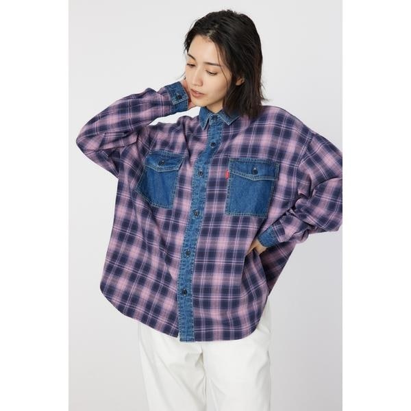 ロデオクラウンズ ワイドボウル（RODEO CROWNS WIDE BOWL）/デニムドッキングチェックシャツの通販は 6,283円