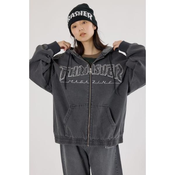 ロデオクラウンズ ワイドボウル（RODEO CROWNS WIDE BOWL）/【UNISEX】(THRASHER) デニムフードブルゾン
