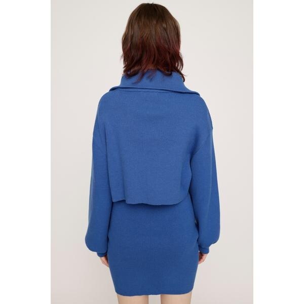 SLY ビッグカラー ジップアップ 2ピー ショート ワンピース スライ（SLY）/BIG COLLOR ZIP UP 2P ショートワンピースの通販