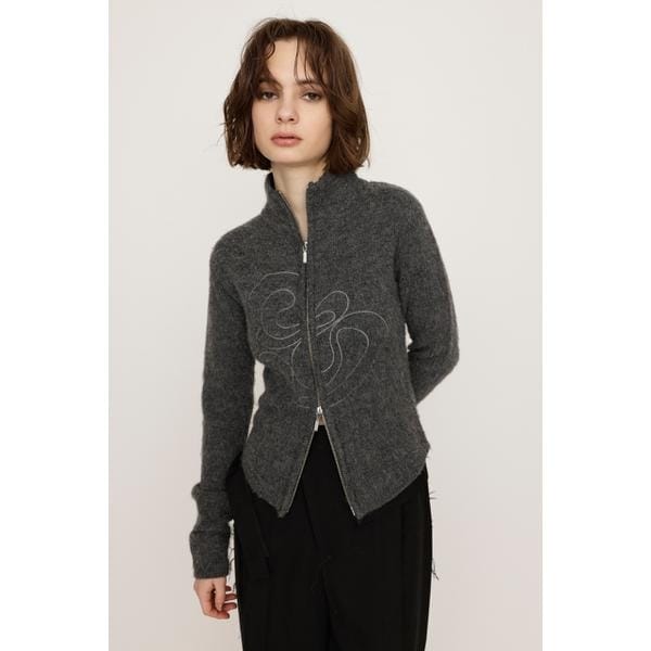 スライ（SLY）/EMBROIDERY ZIP UP トップス