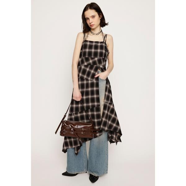 SLY ASYMMETRY HEM CHECK ワンピース 未使用 スライ（SLY）/ASYMMETRY HEM CHECK ワンピースの通販はau PAY