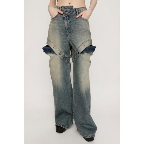 スライ（SLY）/J／W SIDE OPEN STRAIGHT パンツ