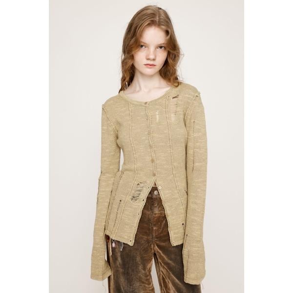 スライ（SLY）/FRONT BUTTON CRASH カーディガン