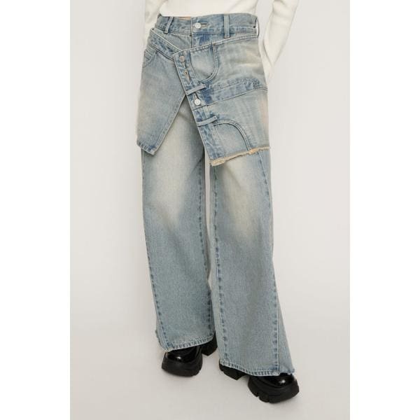 スライ（SLY）/REMAKE ASYMMETRY L／W DENIM パンツ