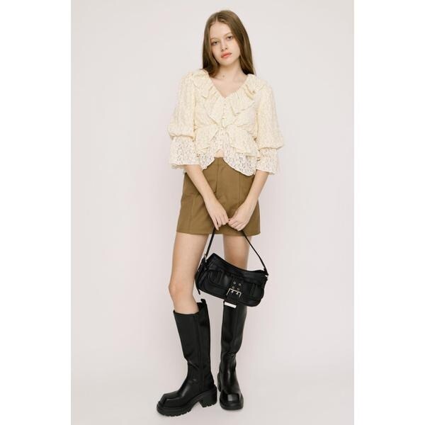 スライ（SLY）/CUT LACE RUFFLE ブラウスの通販はau PAY マーケット