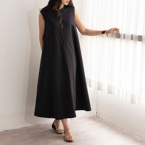 エウクレイド（EUCLAID）/ハーフジップ撥水ワンピース