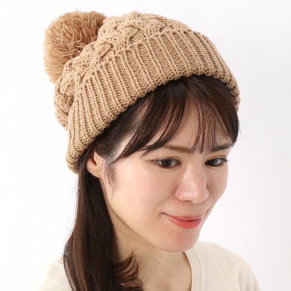 アトレナ（ATRENA）/バスケット柄正ちゃん【ニット/あたたか/防寒/シンプル】 ニット帽