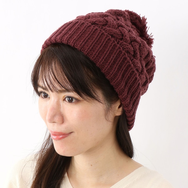 アトレナ（ATRENA）/バスケット柄正ちゃん【ニット/あたたか/防寒/シンプル】 ニット帽