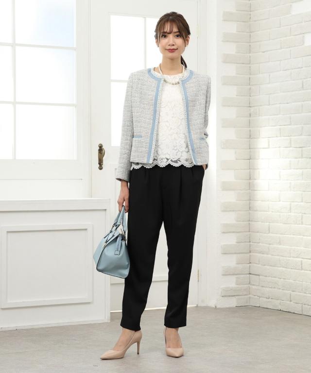 リブルーム（Rebloom）/【セットアップ】ツイードジャケット・タックパンツ 2点セット