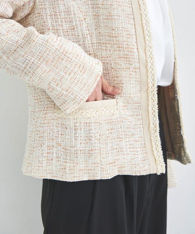 リブルーム（Rebloom）/【セットアップ】ツイードジャケット・タック