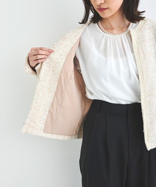 リブルーム（Rebloom）/【セットアップ】ツイードジャケット・タック