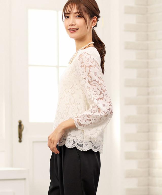 リブルーム（Rebloom）/レディース ベーシック総レースブラウス 花柄の