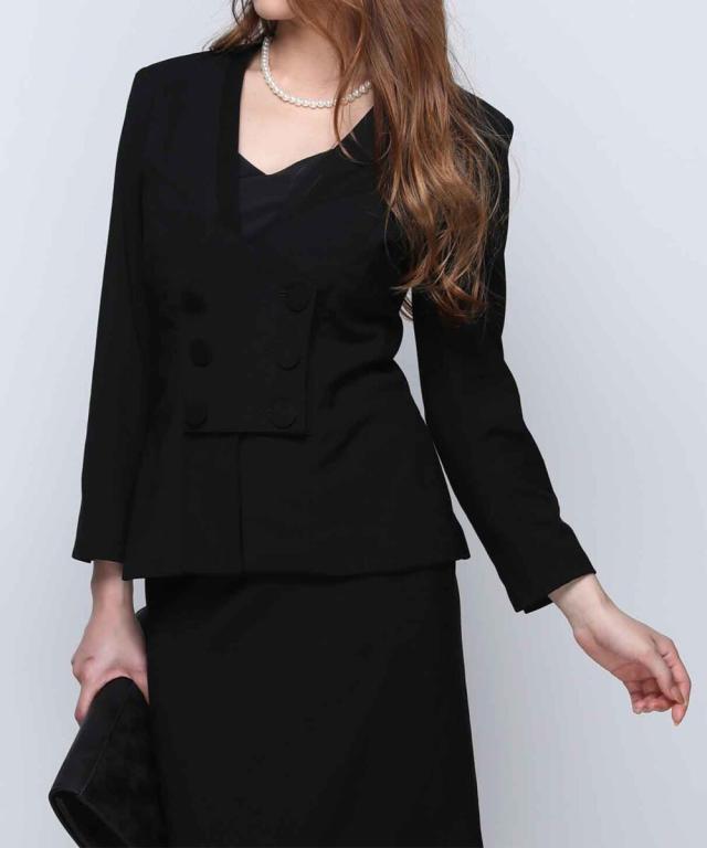 リブルーム（Rebloom）/フロントボタンジャケットスカートスーツ