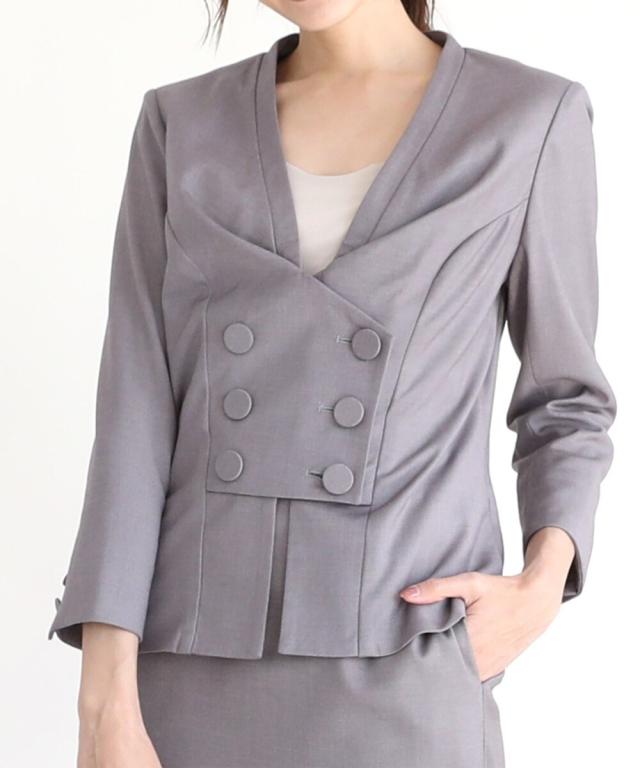 リブルーム（Rebloom）/フロントボタンジャケットスカートスーツ