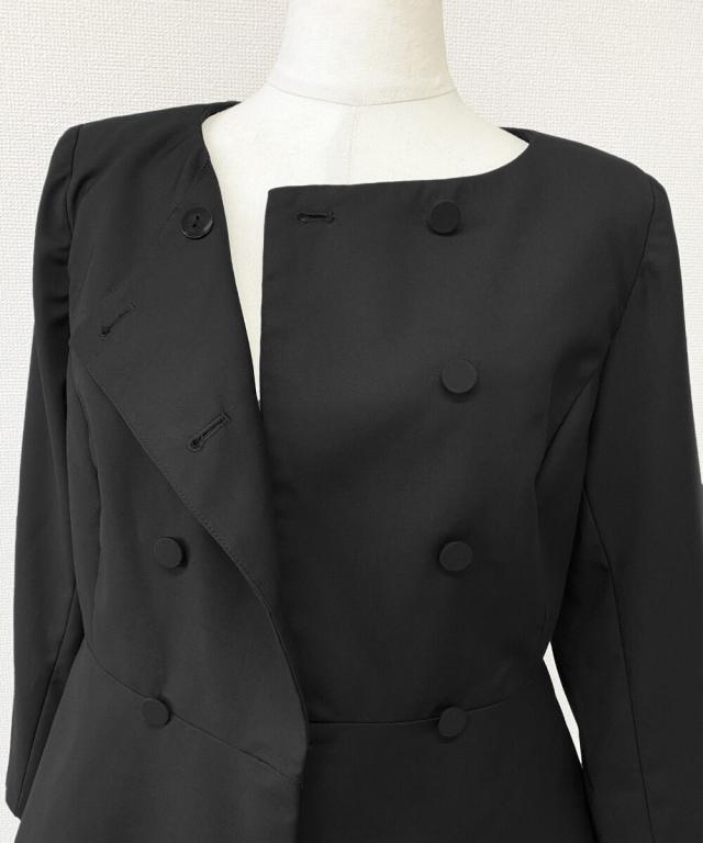 リブルーム（Rebloom）/ノーカラーペプラムフォーマルスーツ