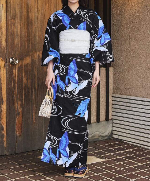 セレン（CELEN）/ユリシスの幻想夜 浴衣5点セット (浴衣・兵児帯・腰紐2本・下駄)