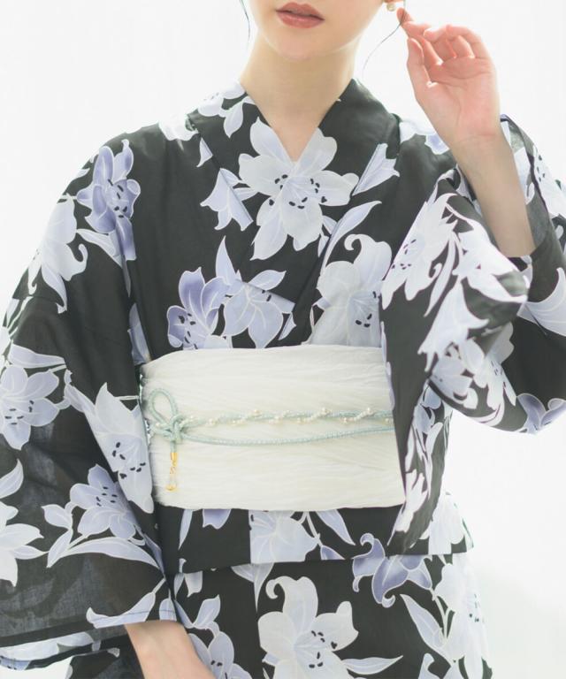 リブルーム（Rebloom）/下駄つき浴衣5点セット 月下の百合調べ (浴衣