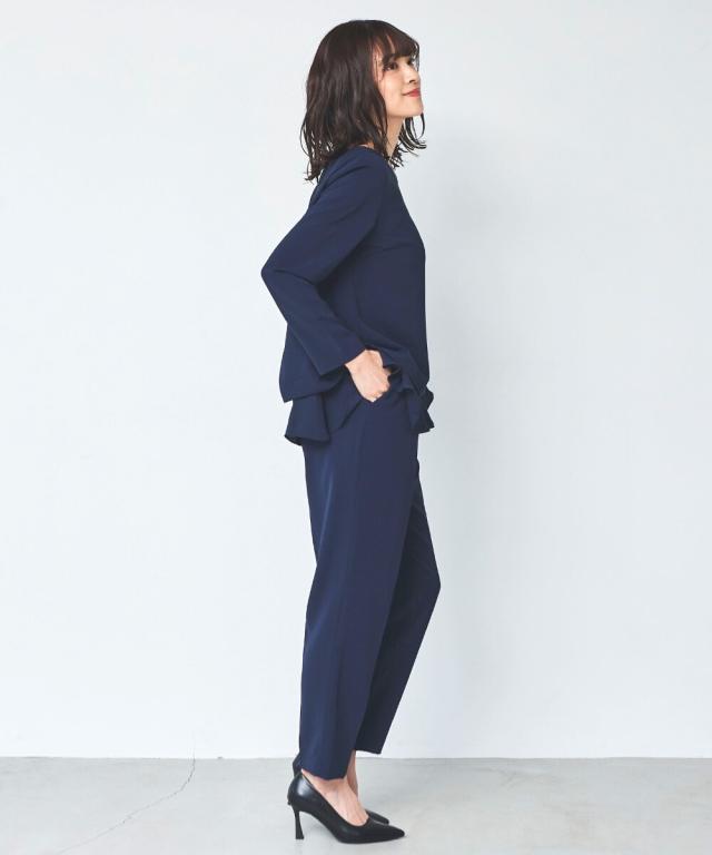 リブルーム（Rebloom）/ペプラムトップス・タックセンタープレスパンツ