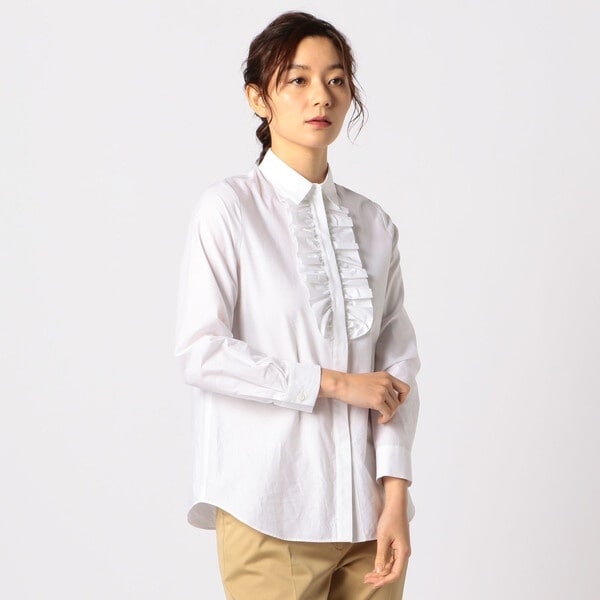 スキャパ（SCAPA）/コードボーダーフリルブラウス