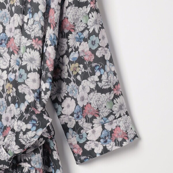 新品 SCAPA スキャパ 花柄 総柄 モノクロ フラワー ロングワンピース