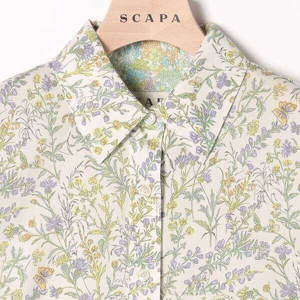 スキャパ（SCAPA）/リバティフルールシャツカラーブラウス