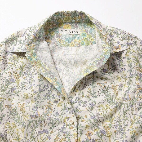 スキャパ（SCAPA）/リバティフルールシャツカラーブラウス