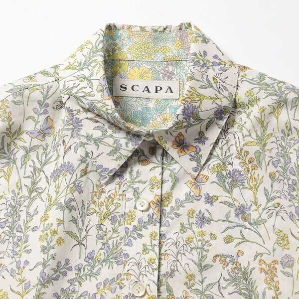 スキャパ（SCAPA）/リバティフルールシャツカラーブラウス