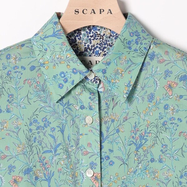 スキャパ（SCAPA）/リバティフルールシャツカラーブラウス