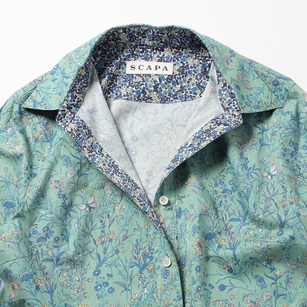 スキャパ（SCAPA）/リバティフルールシャツカラーブラウス