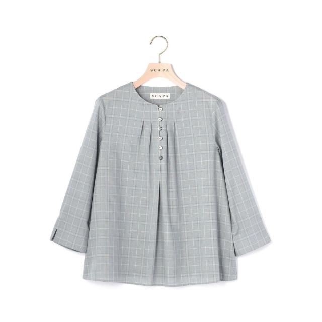 スキャパ（SCAPA）/ライトグレンチェックブラウス