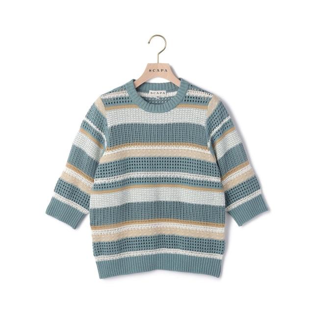 スキャパ（SCAPA）/メッシュボーダーニット
