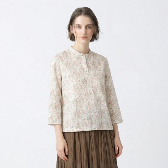 スキャパ（SCAPA）/Liberty Print ギルドジャージ衿付きカットソー