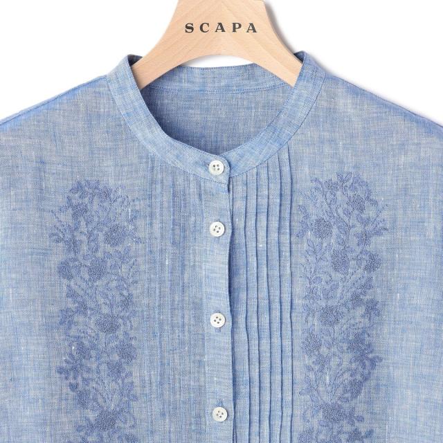 スキャパ（SCAPA）/リノエンブロイダリー前開きブラウス