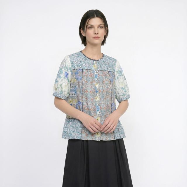【NEW】スキャパ（SCAPA）/Liberty Printパッチワーク２ブラウス
