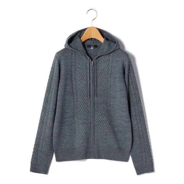 キース/ケーブルニットパーカーの通販は 14,300円