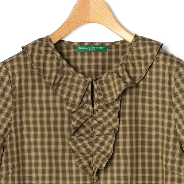 【美品ほぼ新品】 KEITH／キース LOOK keith タータン ブラウス 95084-743-