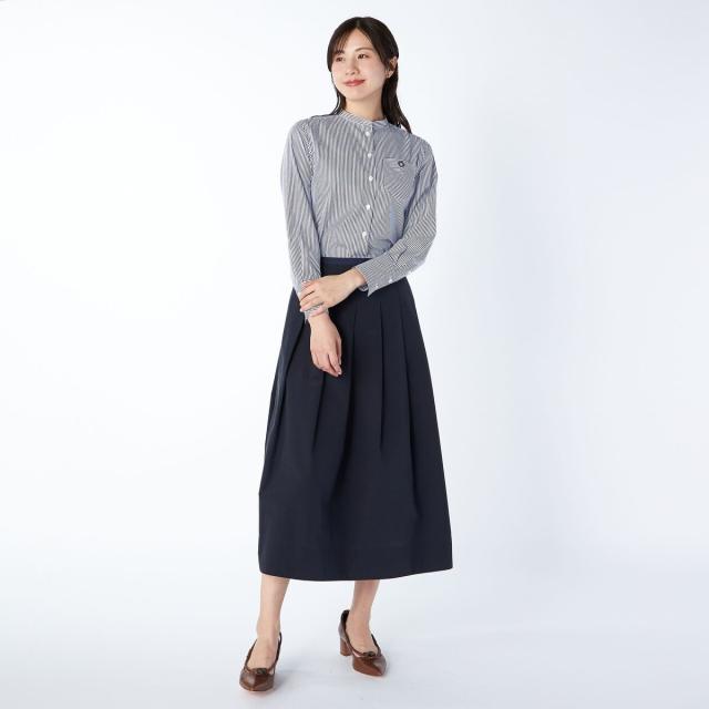 キース（KEITH）/ロンドンストライプスタンドカラーブラウス