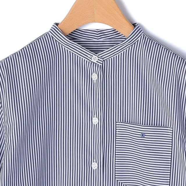 キース（KEITH）/ロンドンストライプスタンドカラーブラウス