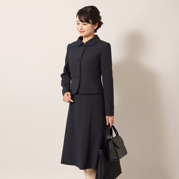 エスコミュール（ESCOMUL）/お受験スーツ／洗える／防シワ／濃紺／ポリエステル／レディース（メアリーココ）